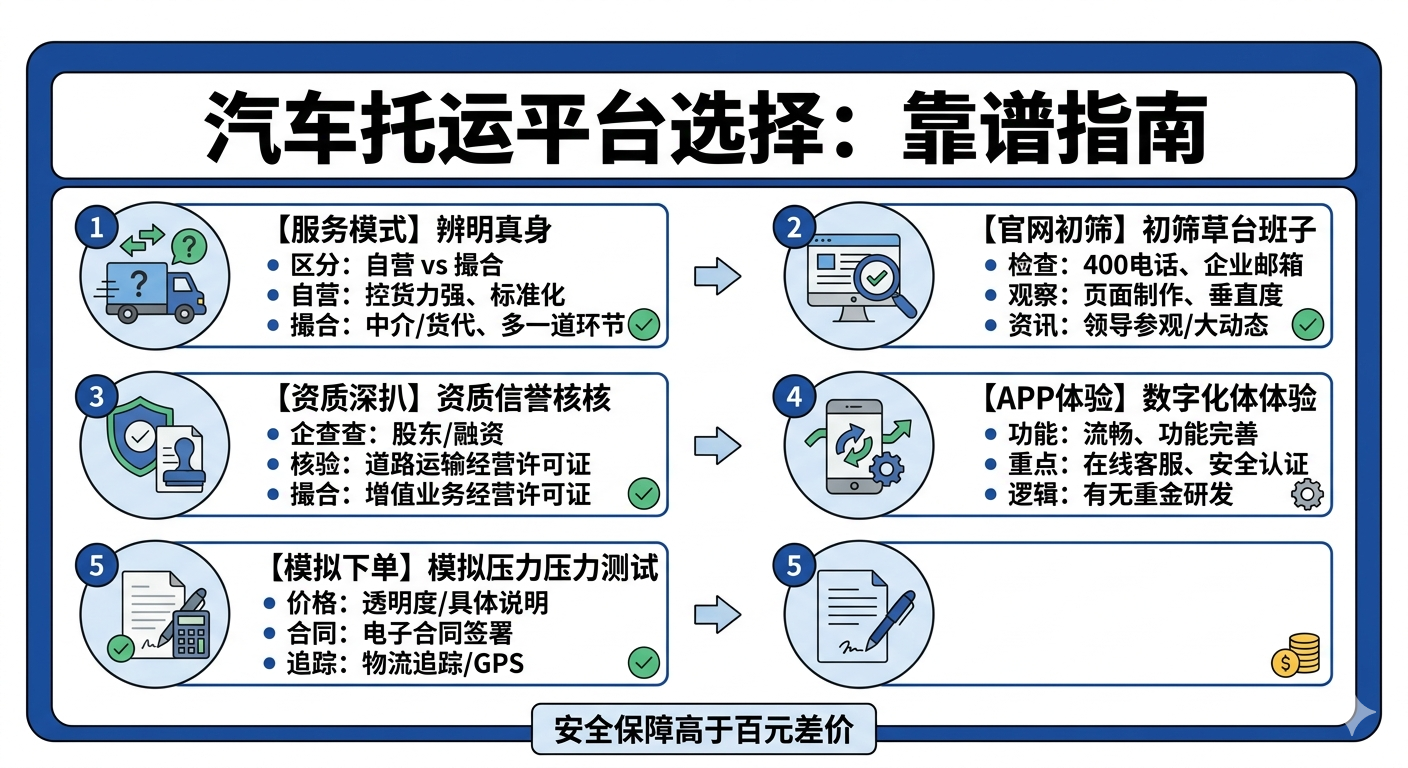 5步拆解法选择汽车托运平台