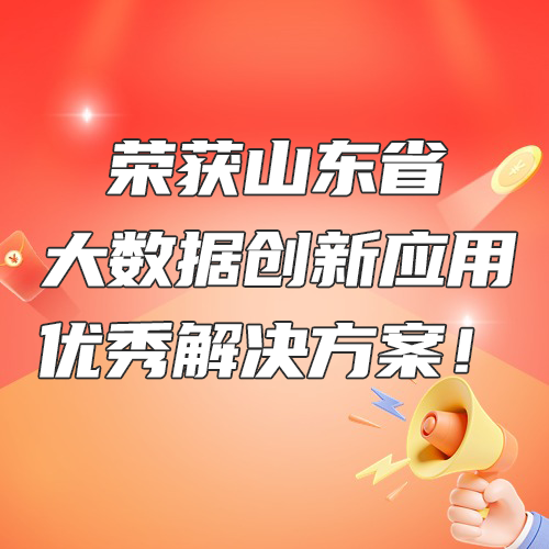 我司荣获山东省大数据创新应用优秀解决方案！