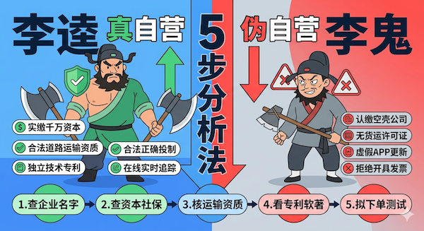 拒绝“李鬼”!汽车托运“5步筛选法”教你精准识别真假自营平台