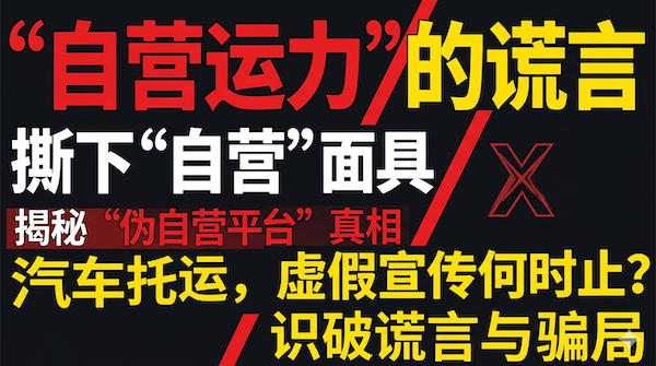汽车托运自营平台靠谱吗？“75%自营运力”的合规风险与真实运力洞察