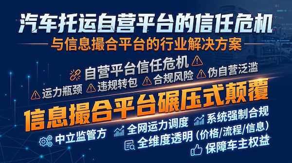 汽车托运行业自营平台信任危机与解决方案