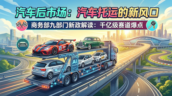 商务部九部门新政发布:汽车后市场迎爆发,隐藏的“汽车托运”千亿级新风口在哪里?